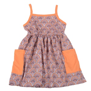 Vêtements pour tout-petits : Chemisier/Blouse trapèze mi-longue pour filles, personnalisé en usine, respirant, écologique, imprimé motif tourbillon, collection automne, protection solaire - Product Image 3
