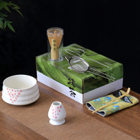 7 pièces ensemble thé fouet brosse ensemble bambou Matcha fouet cuillère et support Matcha bol avec passoire japonais Matcha cérémonie accessoire