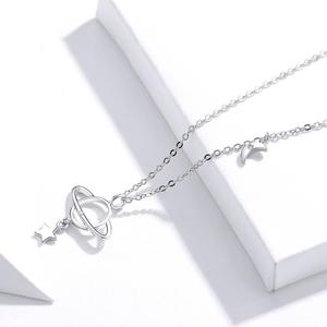 Pianeta collana femminile s925 collana in argento collana in argento sterling semplice platino placcato cross-border SCN349 - Product Image 3