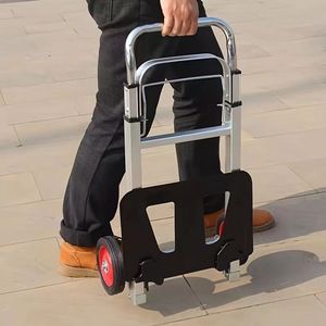 Small <b>Trolley</b> Folding Household Carrying Trailer Shopping Grocery Stall Light Portable Luggage HKBG-trolly-2 Folding <b>Trolley</b> HKB - Product Image 5