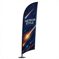 Bandera Personalizada Tipo Pluma de Meteoro, Pancarta Publicitaria de Poliéster para Exteriores, Impresión Digital a Doble Cara para Eventos Promocionales