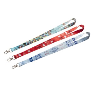 Cordón de poliéster con logotipo personalizado, gancho metálico, impresión a doble cara, sublimación, cordón para el cuello de PET, como entradas para eventos - Product Image 1
