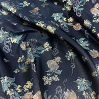 Nouveaux manteaux en tissu jacquard brodé à motif double poisson de style chinois, cheongsams, Hanfu, satin Song, 100% polyester