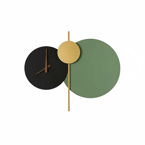 Reloj de pared de metal elegante de alta calidad hecho a mano diseño francés único estilo contemporáneo cuarzo pantalla tipo aguja para colgar en la pared - Product Image 1