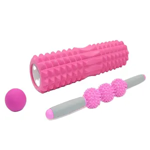 MUTIGA stile mezzaluna 3 In1 ad alta densità Eva rullo cavo portatile Yoga schiuma set di rulli per Fitness