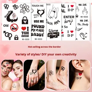 <span class=keywords><strong>Tatouage</strong></span> temporaire personnalisé pour la Saint-Valentin, autocollant pour l'art corporel, visage, forme de cœur, impression quadricolore, dure 3 à 5 jours, pour les fêtes - Product Image 4