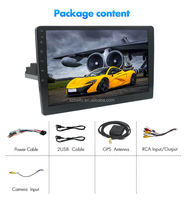 1 Din atau 2 Din 7 / 9 / 10 Inch Universal Android 14 Pemutar DVD Mobil dengan Layar Sentuh Radio Carplay GPS, untuk Portabel