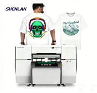 Printer Inkjet SHENLAN Baru untuk Usaha Kecil, Cetak Langsung di Kaos, Akurasi Tinggi 80pcs/jam untuk I3200 4-Warna CMYK+Putih