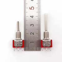 Interrupteur à bascule DPDT miniature Dirui pour télécommande de modèle RC, 12 mm, 24 V/12 V, 6 A, IP18, 30 000 cycles, 5/4 broches, équipement électrique