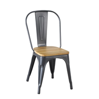 Tables et chaises de bar industrielles en fer et bois de haute qualité, avec coussins, 4 ensembles pour cuisine, restaurant, hôtel - Vente en gros