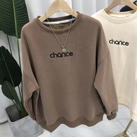 Femmes 100% coton luxe Streetwear surdimensionné brodé pull pull col rond en relief Logo personnalisé à capuche imprimé