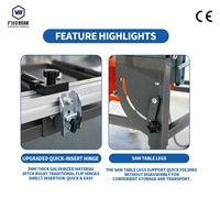 Scie à table pliable WANJIA WJ600B pour le travail du bois, double moteur en cuivre, aspiration de poussière à 98 %, pour les acheteurs de mobilier d'atelier et d'usine