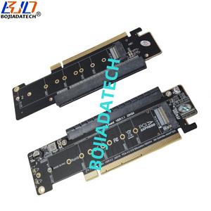 PCI-E 4.0 16X çift <span class=keywords><strong>2</strong></span> NGFF <span class=keywords><strong>M</strong></span>.<span class=keywords><strong>2</strong></span> 2280 M2 NVME SSD dönüştürücü adaptör genişleme yükseltici kart MB destek PCIe X4X4 çatallanma - Product Image 2