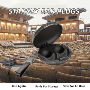 Bouchons <span class=keywords><strong>d</strong></span>'oreilles réutilisables et pliables Starsky, intrinsèquement sûrs, réglables, trois-en-un, en silicone, type à emboîter, protection auditive - Product Image 2