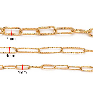 โซ่เชื่อมต่อแบบดาวกระจาย |   สร้อยคอและกำไลข้อมือสแตนเลสสตีลชุบทอง 18K PVD หลายแบบ แพ็คแบบม้วนสำหรับงาน DIY - Product Image 6