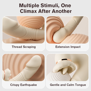 เครื่องนวดกระต่าย BANSEY 7 สปีด แบบยืดหดได้ พร้อมระบบทำความร้อน สั่นสะเทือน กระตุ้นจุดจี คลิตอริส และจุดอื่นๆ ของผู้หญิง - Product Image 6