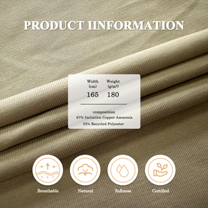 Cupro tái chế vải polyester đồng bằng | cho yoga & thể thao | thoáng khí, thân thiện với da và đàn hồi cao - Product Image 2