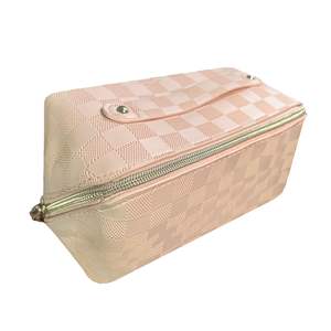 Sac de toilette multifonctionnel pour femmes, en cuir PU de haute qualité, sac cosmétique, sac de rangement pour maquillage, vente en gros - Product Image 5