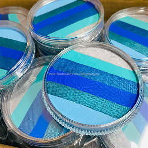 Peinture à gâteau Double couleurs arc-en-ciel, activé par l'eau, <span class=keywords><strong>palette</strong></span> de peinture pour le visage, le corps, les yeux - Product Image 5