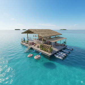 Plataforma Flotante <span class=keywords><strong>para</strong></span> Fiestas, Base <span class=keywords><strong>de</strong></span> Aluminio, Casa Flotante, Villa Acuática <span class=keywords><strong>de</strong></span> Lujo - Product Image 1