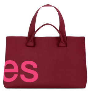 Bolso de compras de punto con logo personalizado, diseño de dibujos animados, jacquard, poliéster, dos tonos, con doble asa, para mujer, el más vendido, MOQ bajo - Product Image 2
