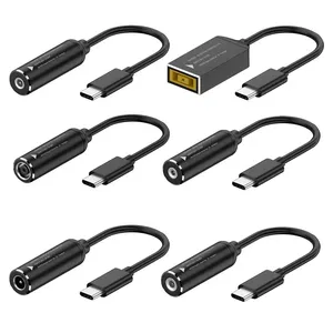 Adaptador USB C caliente Cable de transferencia PD Entrada de CC a salida PD tipo C Convertidor de identificación automática de carga de 65W