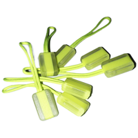 Fluorescent jaune lumineux en plastique fermeture éclair curseur à la mode en caoutchouc onglet cordon extracteur pour sacs sacs à dos vêtements vêtements