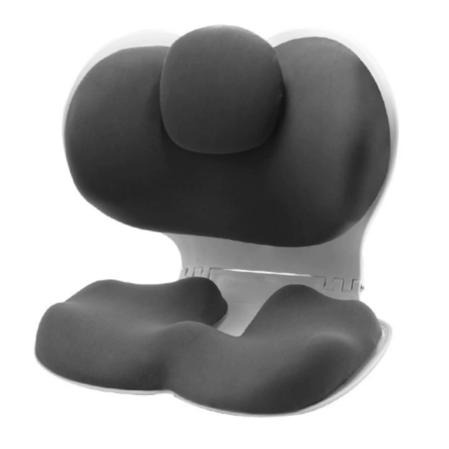 Foldable Office Ergonomic Cushion with Lumbar Support  Portable Backrest Pad for Long Sitting & Home Desk Chairs