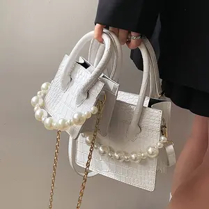 DIY große Perle Geldbörse Griff Tasche Anhänger Handtasche Kette Ersatz Zubehör dekorative Riemen Eimer tasche