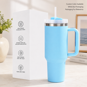 Vaso Térmico Ecológico Personalizable con Logotipo, 30oz/40oz, Acero Inoxidable, Doble Pared, Aislamiento al Vacío, con Asa, Libre de BPA, Antiderrames - Product Image 4
