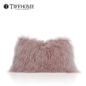Tiff Home personalizado 30*50cm funda de cojín de princesa encantadora piel mongol Rosa todas las estaciones técnicas tejidas extraíbles al por mayor - Product Image 5