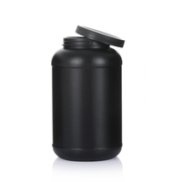 Botella vacía de polvo de proteína, color negro, 5l, plástico PP, coctelera de proteínas