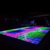 Usine directement vente rvb couleur changeante verre trempé Tunnel plancher interactif miroir 3D piste de danse infini affichage LED