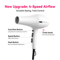 Sèche-cheveux professionnel FirePhoenix 3000 MAX PRO 23000RPM sans balais 3000W séchage rapide pour hôtel et usage domestique avec bouton Turbo Boost