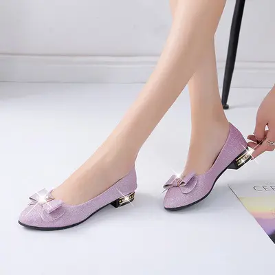 2023 yeni Taoxi resmi sığ ağız kadın sivri düz taban tek ayakkabı Pu düz topuklu resim kış kadınlar için basit ayakkabı