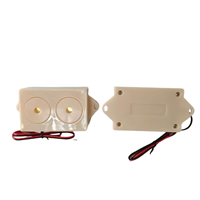 Alarme sonore double anneau blanche AT8532DL450MM, son double, 115 dB, buzzer 85x55 mm, 9-12 V