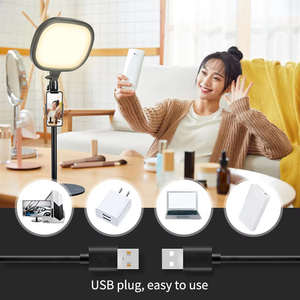 Hot Bán 9-Inch Bàn Video Ánh Sáng 3000-6500K Phẳng Điền Máy Tính Để Bàn Vòng Ánh Sáng Tripod Đứng Kit Cho Nhiếp Ảnh Chiếu Sáng - Product Image 5
