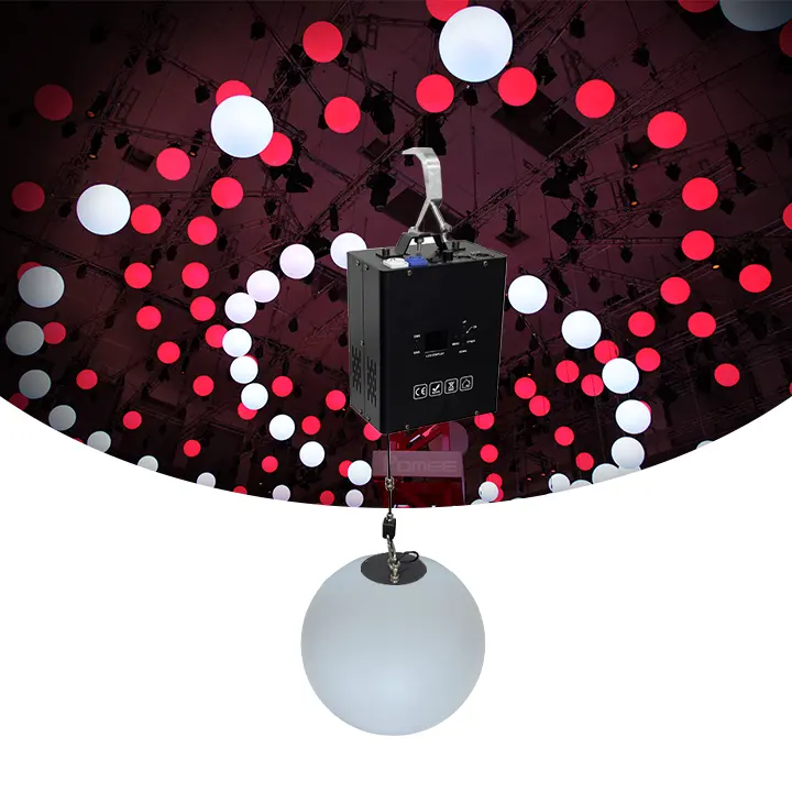 Luz cinética LED RGBW 4 en 1 a todo color con efecto de elevación de bola flotante para conciertos de salón, espectáculos, eventos, iluminación de matriz de escenario