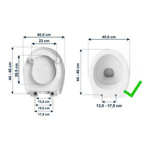 Rehausseur de siège de toilette (7,5 cm) en Duroplast, Rehausseur de siège de toilette pour adultes avec couvercle KMINA K30040 - Product Image 3
