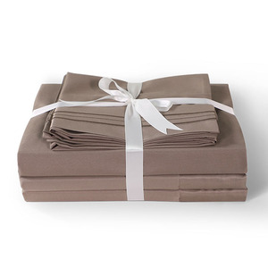 Commercio all'ingrosso di Cotone Egiziano 1800 del Filetto di Conteggio Spazzolato Microfibra 4 Pcs Letto Gruppi di Fogli Lastre Piane - Product Image 5