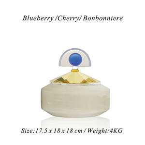 Jarrón Bonbonniere Rosa Madison de Hitop, Diseño Moderno, Plato para Frutos Secos/Pasteles/Postres, Decoración de Mesa para Sala de Estar y Cocina - Product Image 2