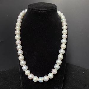 Vente en gros <span class=keywords><strong>de</strong></span> <span class=keywords><strong>collier</strong></span> <span class=keywords><strong>de</strong></span> perles d'eau douce Edison blanches rondes <span class=keywords><strong>de</strong></span> qualité 10-11mm 2A pour bijoux à bricoler soi-même avec fermoir en argent sterling 925 - Product Image 1
