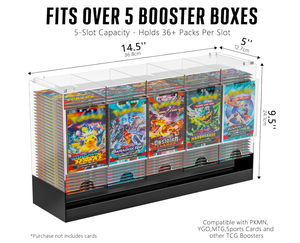 Distributeur de cartes TCG en acrylique fait main, personnalisable, 3 emplacements, logo imprimable, écologique, compatible avec les articles de collection YuGiOh - Product Image 2