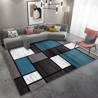 Tapis de chambre rectangulaire géométrique moderne en polyester, pliable, antidérapant, doux, à prix abordable, pour la décoration intérieure - Vente en gros