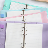 Fournitures de bureau personnalisées taille A5 en cuir Organisateur 6 anneaux classeur à feuilles mobiles Agenda en cuir PU Budget Journal PU Carnet avec boucle