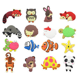 מקרר מגנטים ילדים רכים קריקטורה גן חיות חיות חיות חיות מגנטי מגנטי 3D Pvc מקרר מדבקות עבור מגנטים לתינוק לוח לבן - Product Image 3