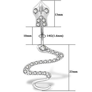 POENNIS coustumize anelli per <span class=keywords><strong>ombelico</strong></span> acciaio chirurgico multi cz snake navel ring 12 snake wholesale belly <span class=keywords><strong>piercing</strong></span> jewelry - Product Image 6