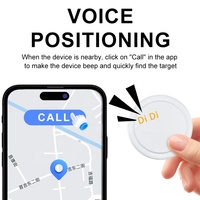 Mini traceur GPS pour animaux de compagnie, style AirTag, étiquette anti-perte sans fil, double système iOS Android & Find My, étanche IP67