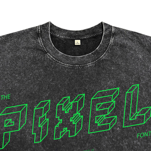 Camisetas de Alta Calidad con Tinte Ácido para Hombre, Servicio OEM, Camisetas Personalizadas con Estampado de Píxeles 3D, Camisetas Casuales Transpirables de Manga Corta de Algodón - Product Image 3