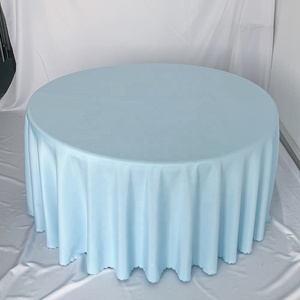Polyester kumaş mavi masa örtüsü parti için 120 yuvarlak masa örtüsü - Product Image 6